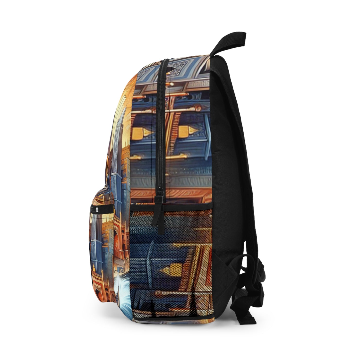 "Vibrant City Essence Artwork"- Backpack